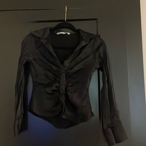 Zara silk black shirt